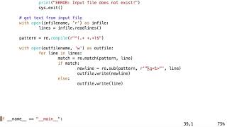 Web Scraping : using python re module to process text files part2