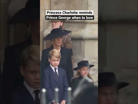 Princess Charlotte Tells Prince George When To Bow At Queen Elizabeth's State Funeral