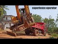 Amazing style  hyundai excavator  loading and unloading lori  experience operator