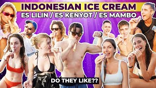 KAGET! EKSPRESI BULE NYOBAIN ICE CREAM KHAS INDONESIA - (ES LILIN / ES KENYOT / ES MAMBO)