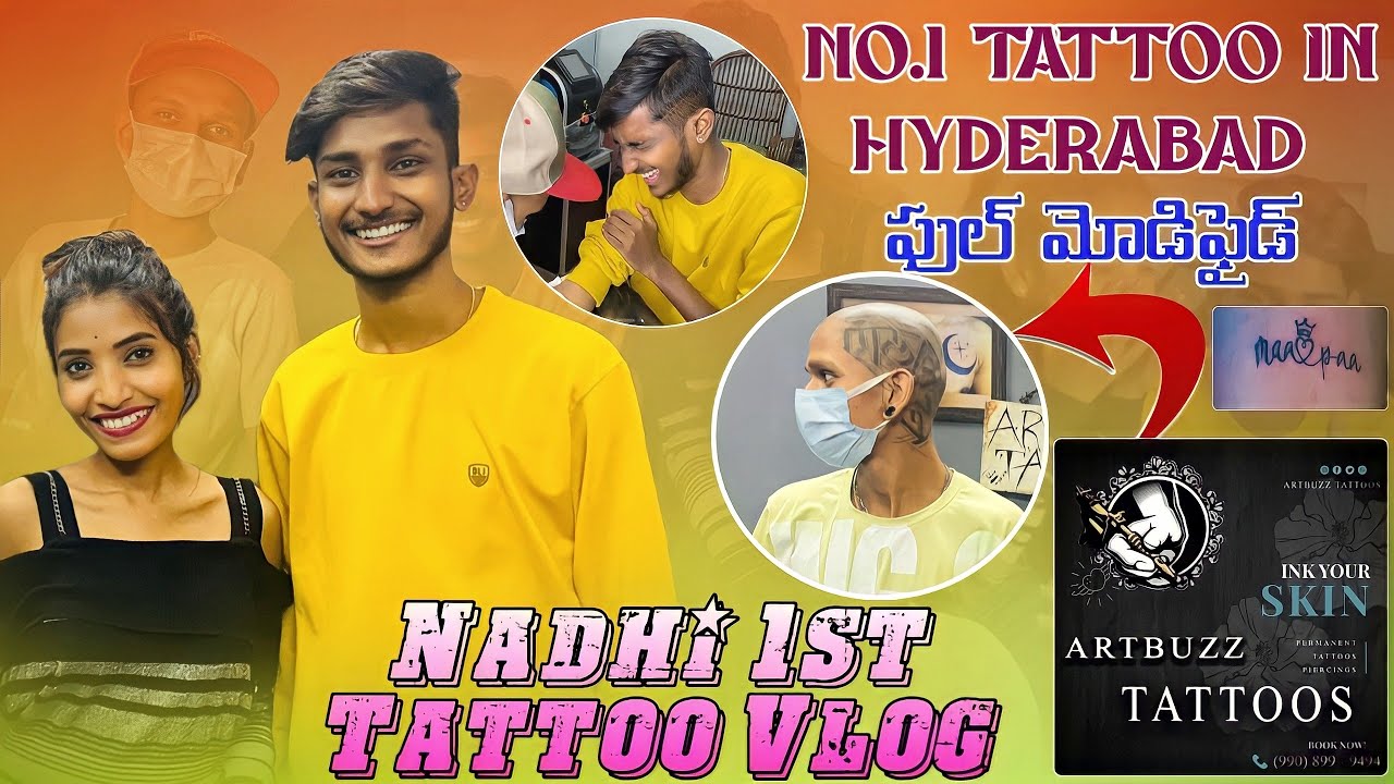 Nadhi 1st Tattoo Vlog 🥺 || Full pain indhie 😭 || #tatoo #tarunpandu #minnu  #dovisit #rahuldheeraj