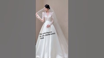 VÁY CƯỚI tay dài CỔ v bigsize suông nhẹ nhàng- Váy cưới Cần Thơ 0939614443