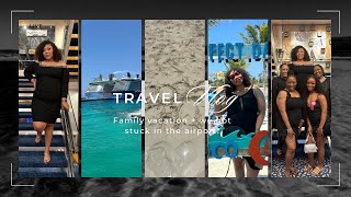 Travel Vlog part 1 | We missed our flight + Cruise life + Spend a perfect day at Coco Cay!