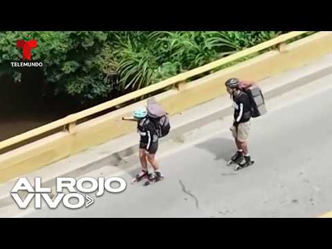 'Parceros Mochileros' emprenden en patines una aventura hasta Uruguay