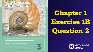 Oxford Think New Syllabus Mathematics 8th Edition | Book 3 | Chapter 1 | Exercise 1B | Question 2