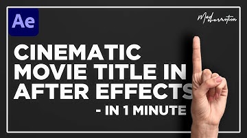 Cinematic title animation in after effects | 1 minute tutorial