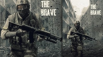 The brave - Advanced photoshop manipulation tutorial cc 2021 | Movie poster tutorial | editclubhouse