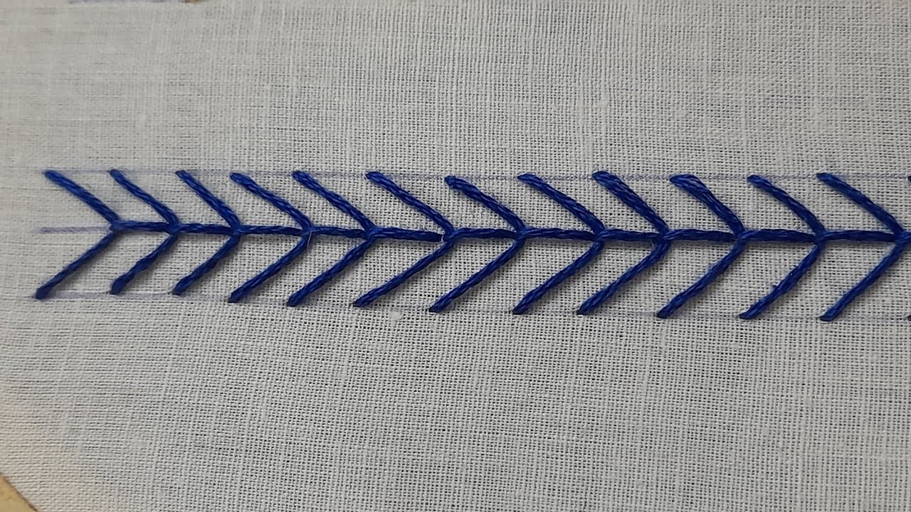 fly stitch type 2 | basic embroidery stitches for beginners ...