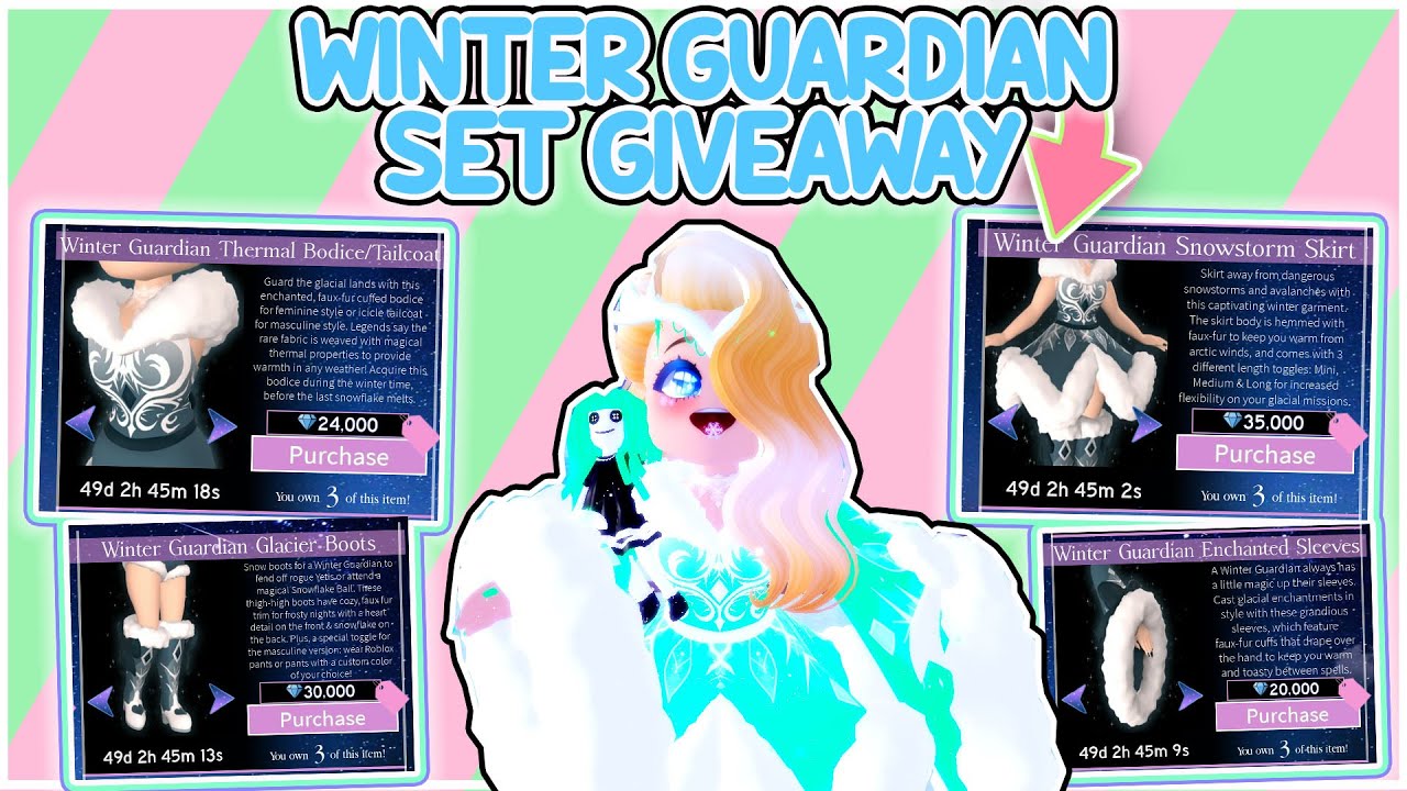 Free Winter Guardian Set Giveaway Royale High Youtube