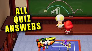 All Quiz Question Answers Mario Tennis Fever
