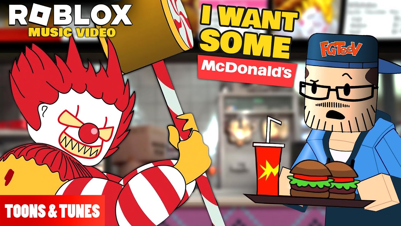 I Want Some McDonald's *RE-ANIMATED* FGTeeV Roblox Music Video based off the FGTeeV Books Style