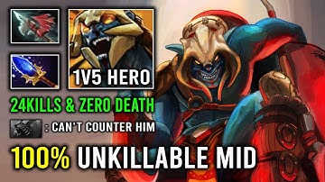 BRUTAL 6Min Armlet & 13Min Godlike Triple Gauntlet Vs Hard Counter 100% Unkillable Huskar Dota 2