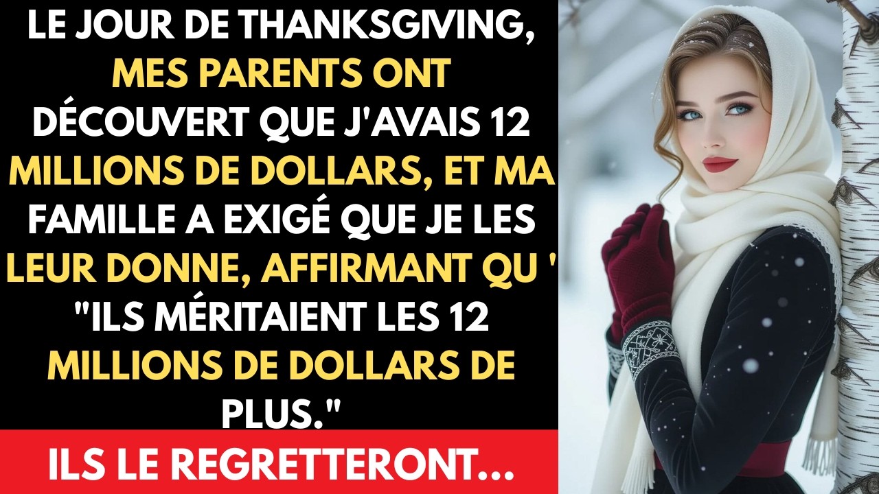 « Comment as-tu pu nous cacher ça après tout ce qu'on a fait pour toi ? » La voix de ma mère tremblait, mais ses yeux étaient secs. Nous étions assis autour de la table de Thanksgiving, la dinde à...