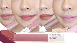 MAYBELLINE SUPERSTAY MATTE INK SWATCHES AND WEAR TEST - YouTube