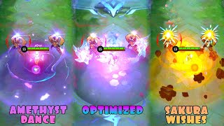 Guinevere Optimized Psion of Tomorrow VS Amethyst Dance VS Sakura Wishes | MLBB Comparison