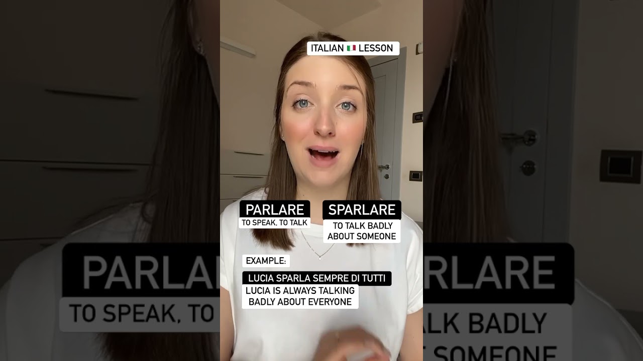Parlare and sparlare in Italian 