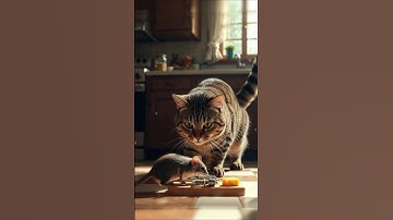 Shocking! 😱😱The cat sets a trap and waits in silence やばすぎ！猫は罠を仕掛けて静かに待っている🐭🔥 #shorts #tabbycat #trap