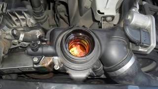 Замена термостата радиатора AGR BMW e60 m57 (Replacing radiator thermostat AGR BMW e60 m57)