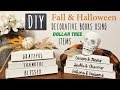 DIY • Fall & Halloween decorative books using Dollar Tree items