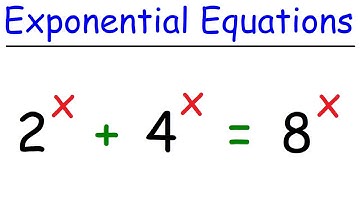 Solving Exponential Equations Using Logarithms & The Quadratic Formula