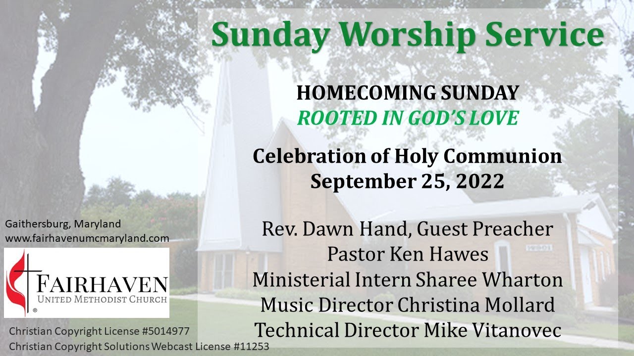 092522 Fairhaven Worship Service YouTube