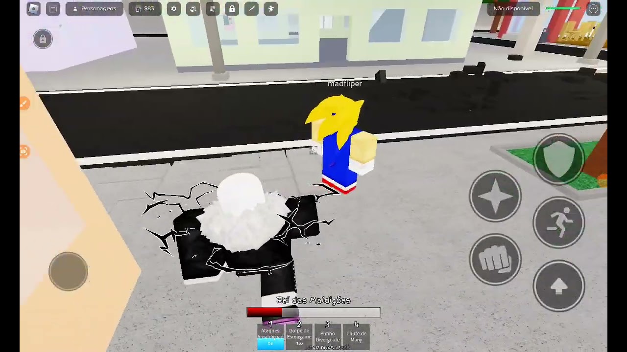 sans jogando jujutsu shenanigans (crossover lendário de sans e sonic)