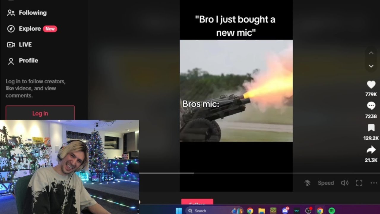 xQc Dies Laughing at "Bro I just bought a new mic"