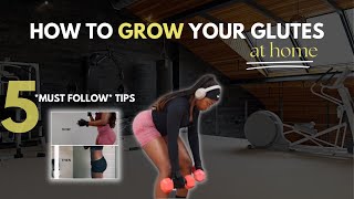 HOW TO GROW YOUR GLUTES AT HOME...with *only* dumbbells| the workout AND what to eat