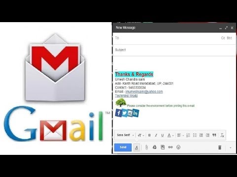 How to add | Create Permanent Signature & Logo to Email in Gmail