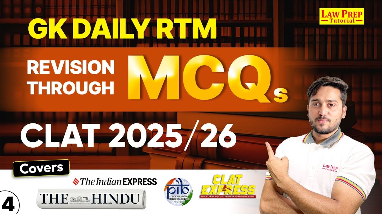 CLAT 2025 : Daily GK for CLAT 2025-26 | 18 July GK Quiz (Top MCQ ...