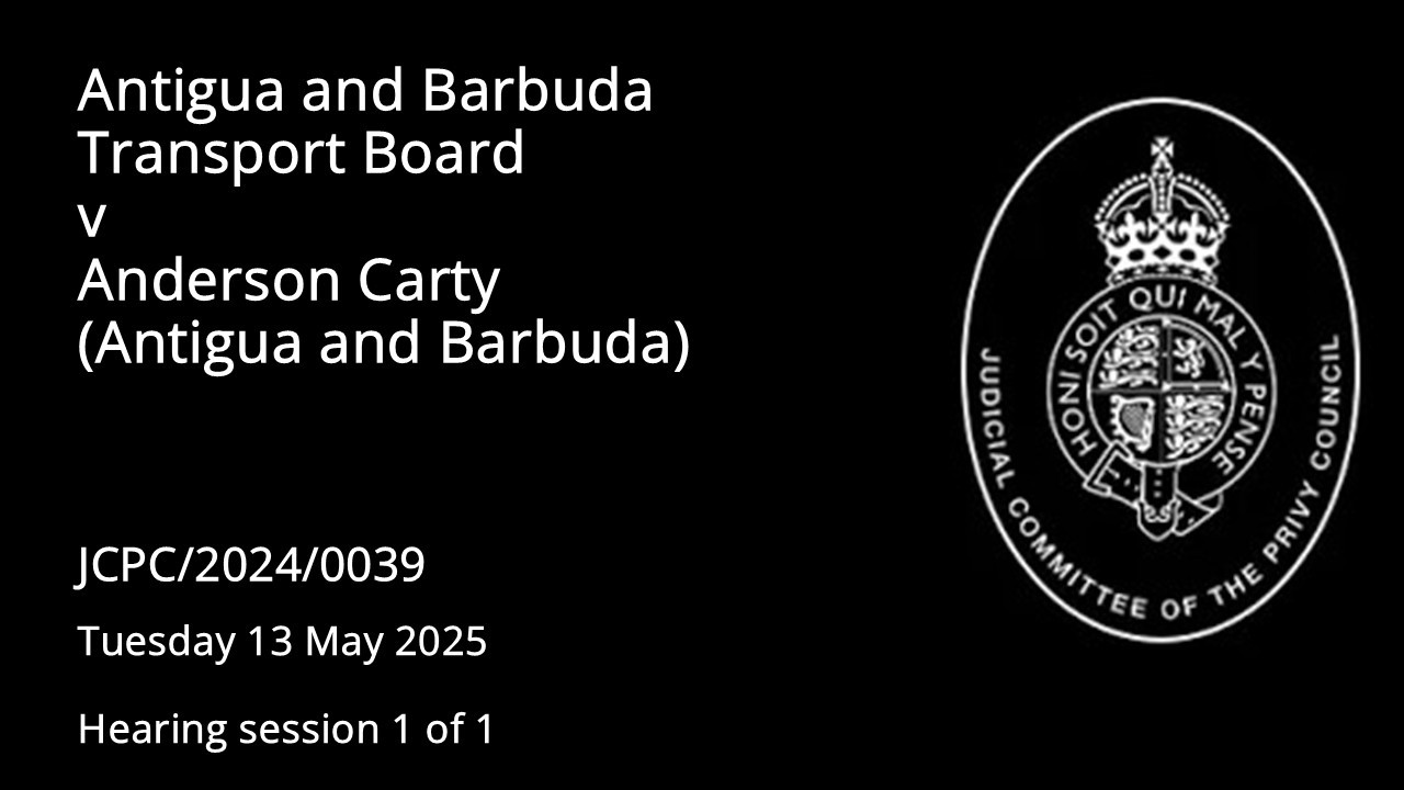 Antigua and Barbuda Transport Board v Anderson Carty (Antigua and Barbuda)