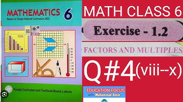 MATHEMATICS CLASS 6| CHAPTER 1|EXERCISE 1.2|QUESTION 4|viii--x)||PRIME FACTORS||FACTOR TREE|