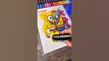 Drawing SpongeBob + DeadPool 😀#drawing #spongebob #deadpool