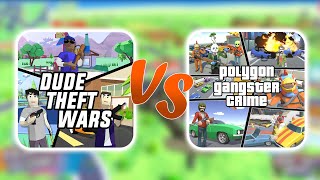 Dude Theft Wars VS Polygon Gangster Crime - COMPARISON (ANDROID) screenshot 5