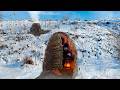 I Built a Hidden Underground Shelter in a Frozen Forest(ASMR)
