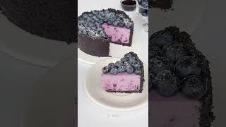 No oven‼ ️Just stir the whole process Oreo blueberry mousse search ? cake viral shorts short