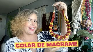 Faça comigo um colar de macramê