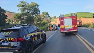 Accident on BR-262 leaves one dead and three injured in Manhuaçu.