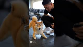 柴犬平板支撐訓練中💪🏻 Plank Game Strong — Shiba Core Challenge🔥 #cutepets #pets #ペキ柴 #柴犬 #funny #柴プー #健身