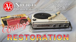 ★Nivico Stereo JVC 真空管ポータブルレコードプレーヤー JVC Nivico RS2100A | Very Rare Portable Radio Phonograph | 1963
