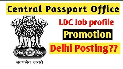 Central Passport Office - LDC Job Profile | MEA | Ministery of External Affairs |Technical Vlogger
