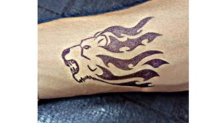 How To Make Tiger Tattoo On Hand Lion Tattoo