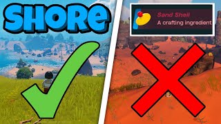 How to get SAND SHELLS without the DESERT BIOME in LEGO Fortnite (Beginners Guide)