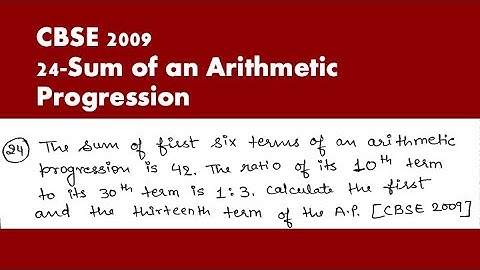 (CBSE 2009), 24  Arithmetic Progressions