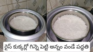 How to cook rice in rice cooker in Telugu-Rice Cooker-రైస్ కుక్కర్లో గిన్నె పెట్టి అన్నం వండే పద్ధతి