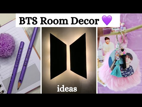 Bts Room decor 💜✨ / how to make Bts room / Save money / bts merch / bts nightlamp / bts twitter