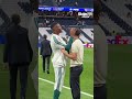 Denzel Dumfries catches up with his former Inter Milan teammates 🫂 #UCL #ChampionsLeague #RealMadrid