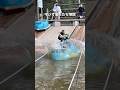 水が緑色！？絶対落ちたくない水上アスレチックがどきどきすぎた