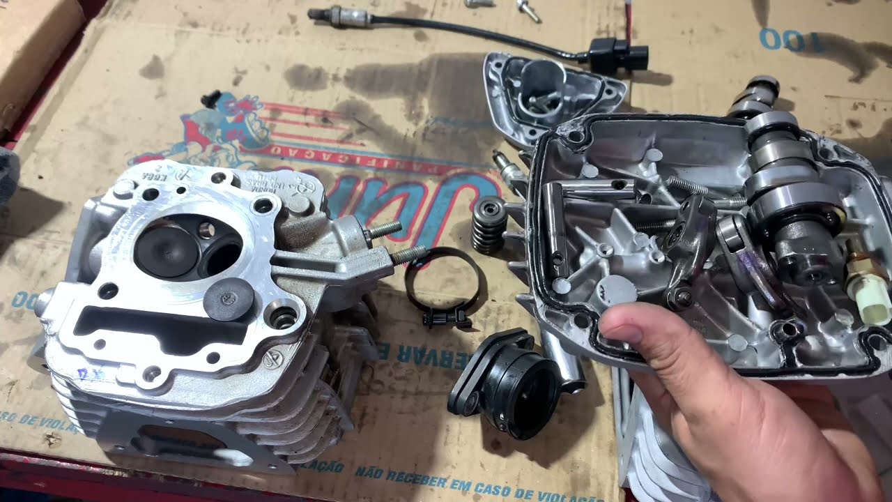 MOSTRANDO AS DIFERENÇAS ENTRE CABEÇOTE DA CG160 E XRE190!