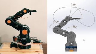 Управление роботом Moveo с помощью 3D модели | Robot Arm Moveo - control with 3D model